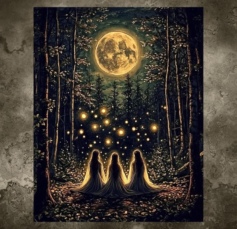 🔥Last Day 50% OFF - Witches Halloween Wall Art DarkGothic Decor for Home Library🔮