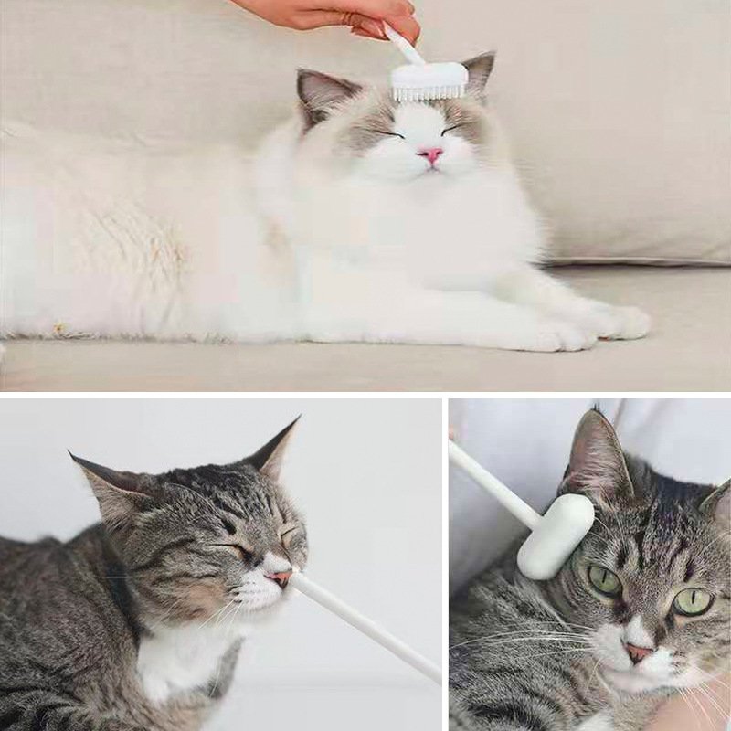 (💥Hot Sale Now- 50% OFF)😻Cat Hair Removal Massaging Brush- Buy 3 Get Extra 15% OFF