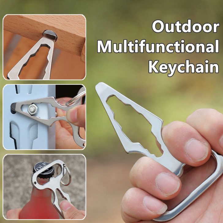 (🔥Last Day Promotion- SAVE 48% OFF)Outdoor Multifunctional Keychain--buy 5 get 5 free & free shipping（10pcs）