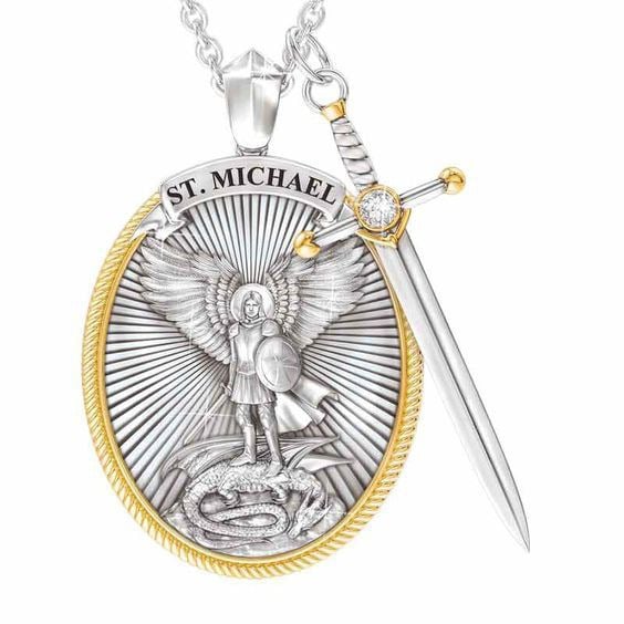 🔥Last Day Sale - 50% OFF 🎁St. Michael Archangel Pendant (Necklace) - Half price from the 2nd