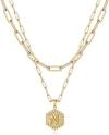 M MOOHAM Dainty Gold Necklace for Women - 14K Solid Gold Over Layering Necklaces for Women Cute Hexagon Letter Initial Necklaces for Women Gold Layered Necklaces for Women Jewelry Gifts