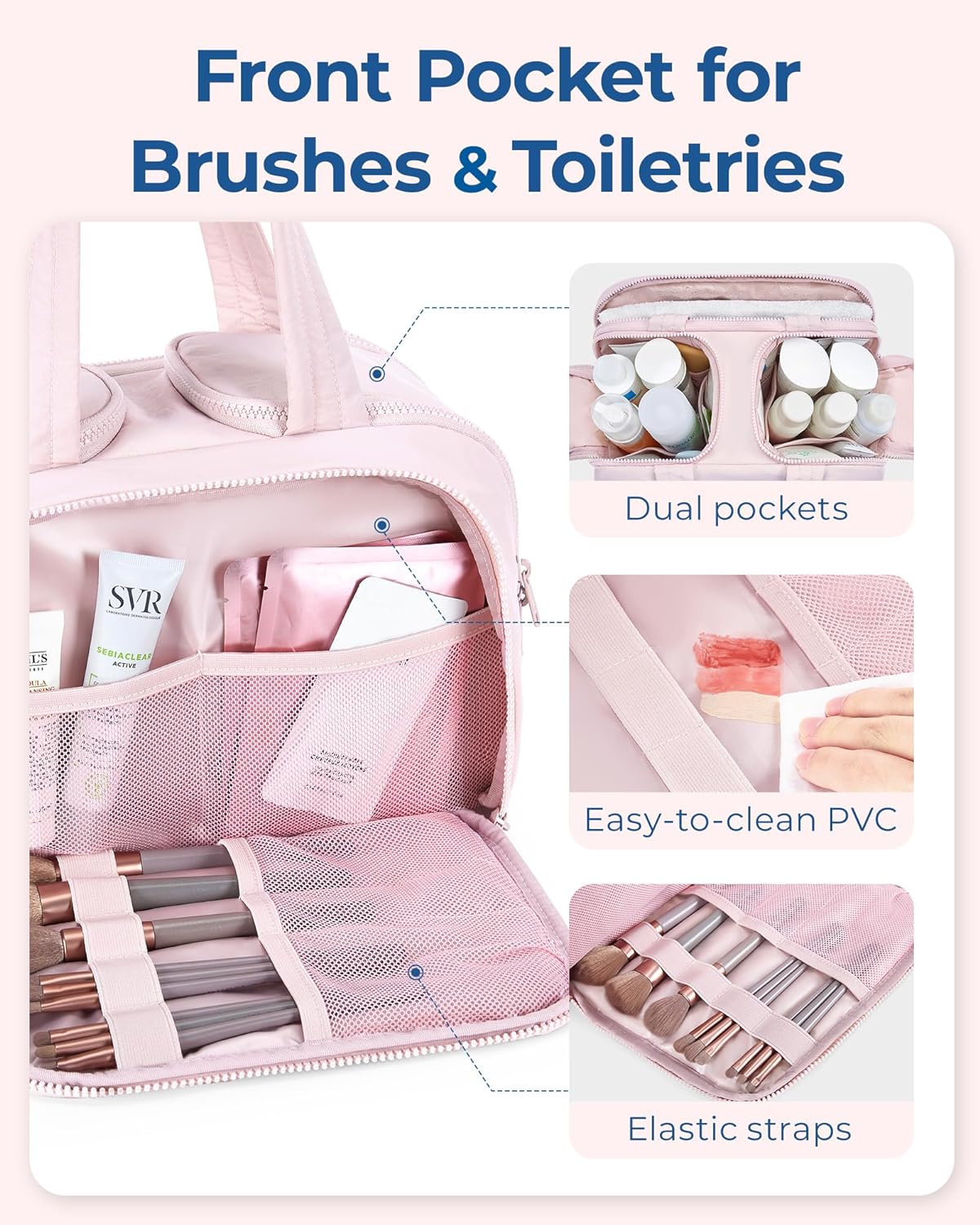 🔥Last Day Promotion 70% OFF🔥Large Capacity Wide-Open Travel Cosmetic Bag⚡BUY 2 FREE SHIPPING