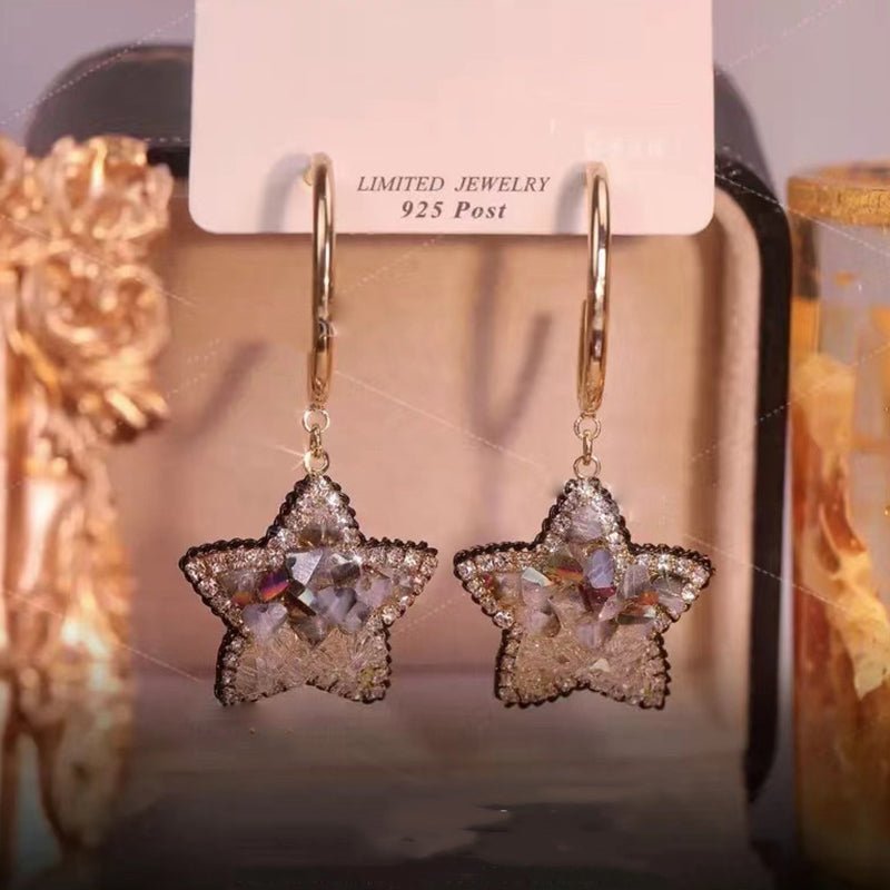 💖2022 Best Gift🌹Last Day Promotion Sparkling Crystal Star Earrings