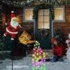🎅 Christmas Solar Watering Can Light with Santa Decoration