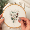 Heart Shaped Hand Embroidered Christmas Kit