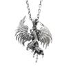 Sterling Silver Guardian Angel Pendant Necklace