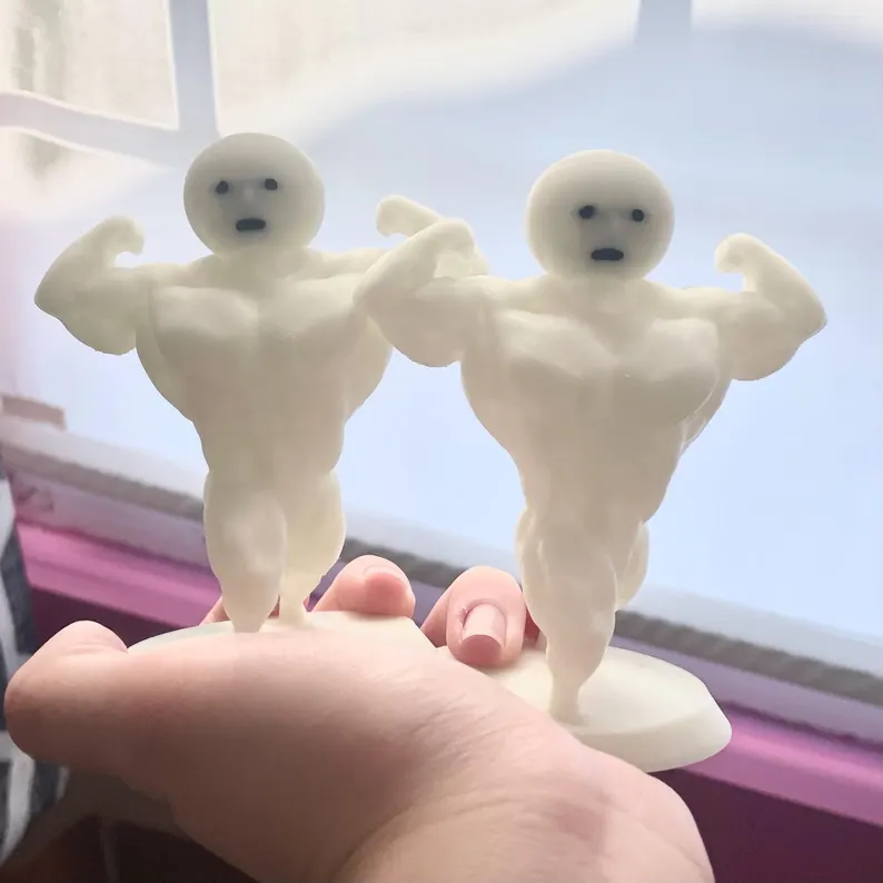 Funny Muscle Man Statue