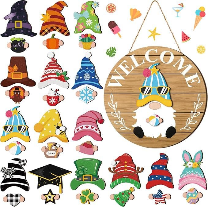 🔥Last Day Promotion 70% OFF🔥Interchangeable Gnome Welcome Sign
