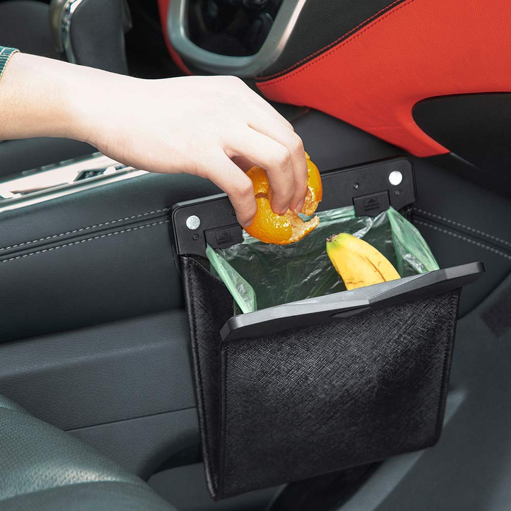 ⏰LAST DAY SALE 50% OFF💥Smart LED Waterproof Car Leather Trash Can