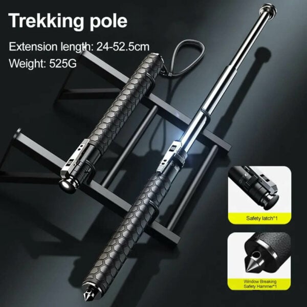 Outdoor Self-Defense Hiking Stick-Auto Baton Self Defense Tool