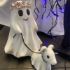 👻2024 Halloween Ghost Walking Dog Statue