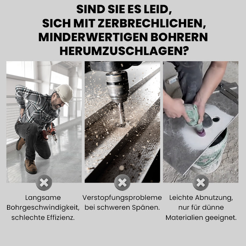 🔥Letzter Tag 49% Rabatt🔥Hochfester Exzenterbohrer-Satz mit 4 Schneiden