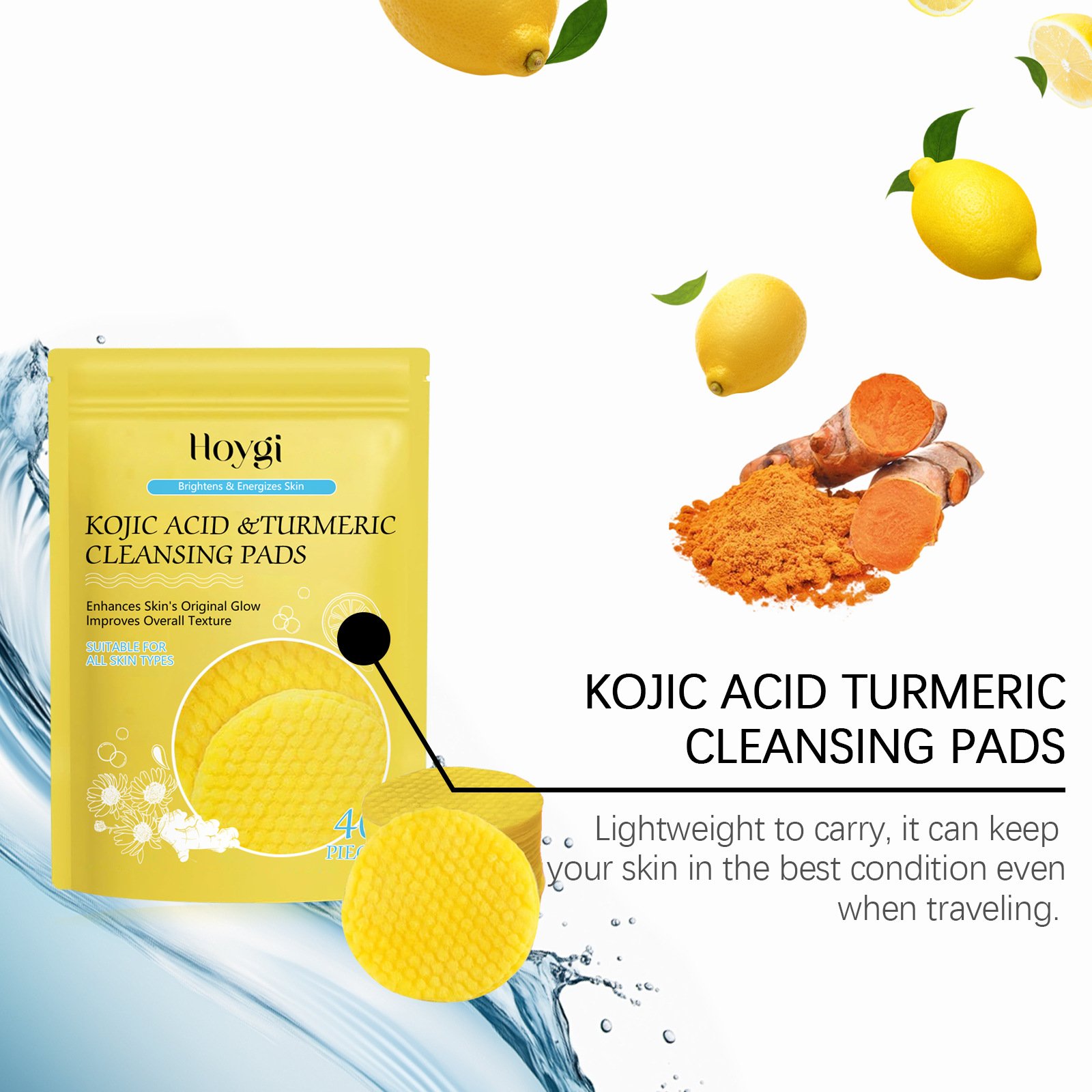 Last Day Promotion 70% OFF - 🔥Turmeric Cleansing Exfoliating Pads Facial Cleansing Skincare