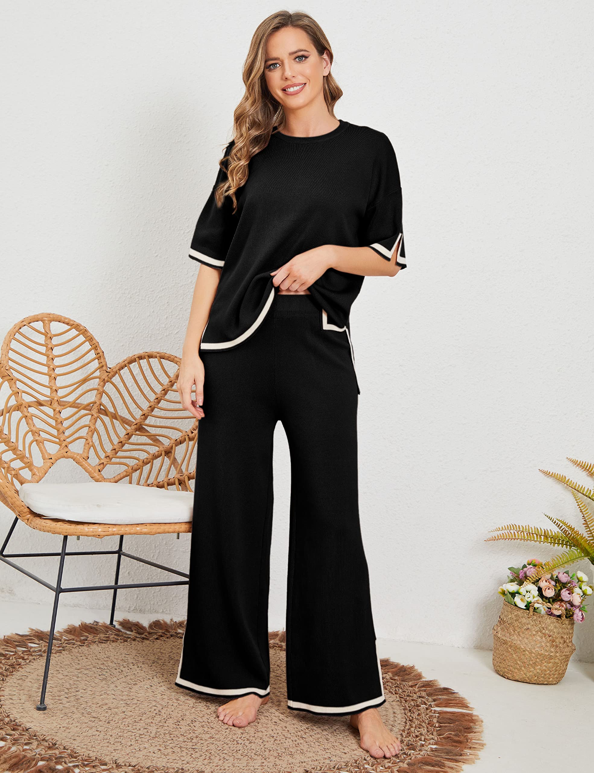 [Last Day Promotion] Classy Elastic Knit Lounge Set (LIMITED TIME FREE SHIPPPING)
