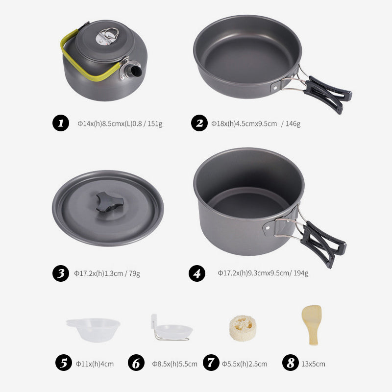 🔥NEW YEAR 2024 SALE 50%🎁Aluminum Outdoor Camping Cookware Set