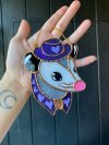 Handmade Opossum Stained Glass Suncatcher