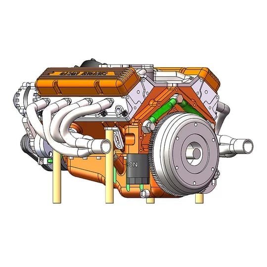 NEW Benzin OHV V8 Kleinblock-Motor Modellkits 4-Takt 44cc wassergek??hlt