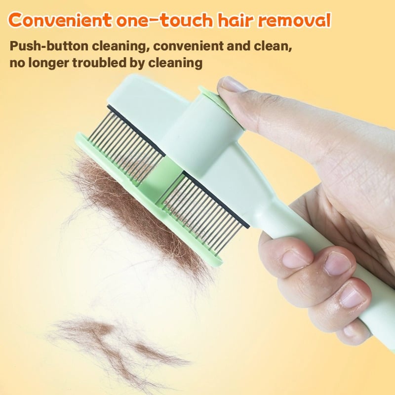 🎁TikTok Last Day Sale - 70% OFF🔥Self-cleaning Pet Flea Comb Grooming Brush