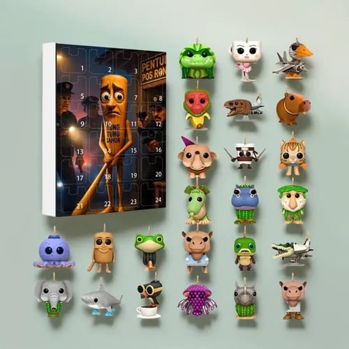 🎁TikTok Last Day Sale - 70% OFF🔥Tung Tung Tung Sahur Italian Brainrot Countdown 24Days Advent Calendar