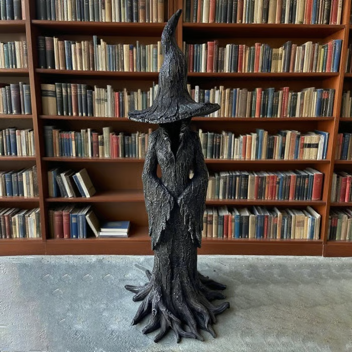 🔥LAST DAY 50% OFF - 🧙‍♀️Hand-Painted Enchanting Witch Statue: The Guardian of Your Home