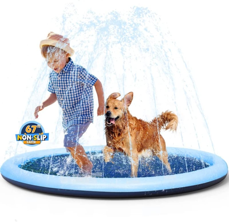 🔥Early Summer Promotion 50% OFF🔥🔥 Non-Slip Splash Pad for Kids and Dog