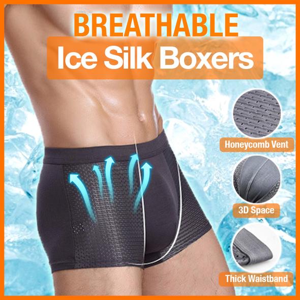 Mens Ice Silk Boxers