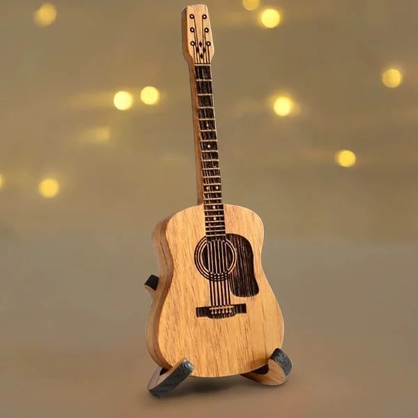 (🎄Christmas Pre-Sale 49% OFF)🎸Mini Cute Wooden Acoustic Guitar Pick Box