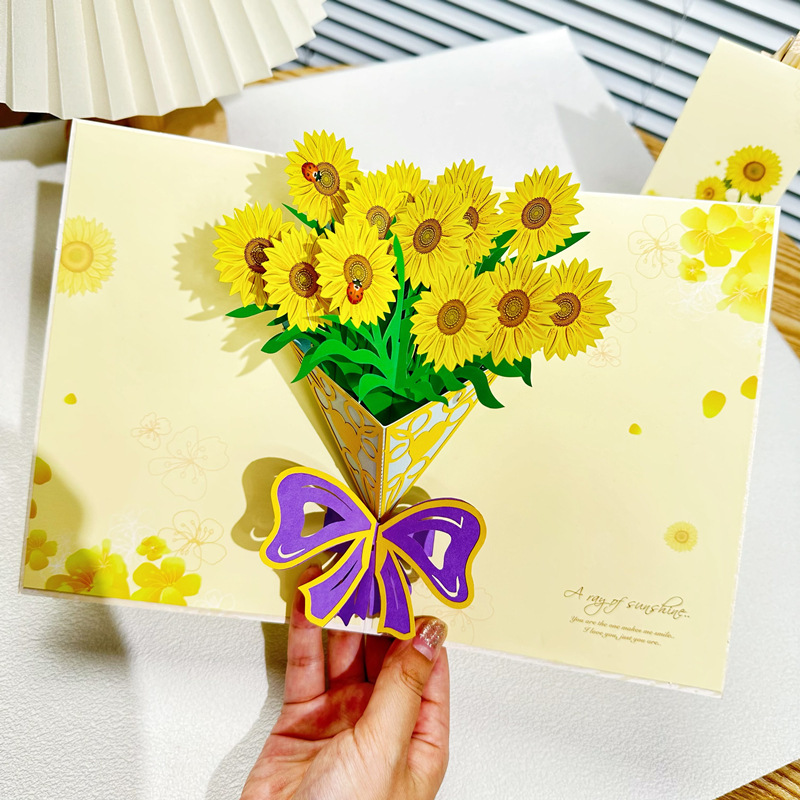 💐Handmade 3D Flower Greeting Card