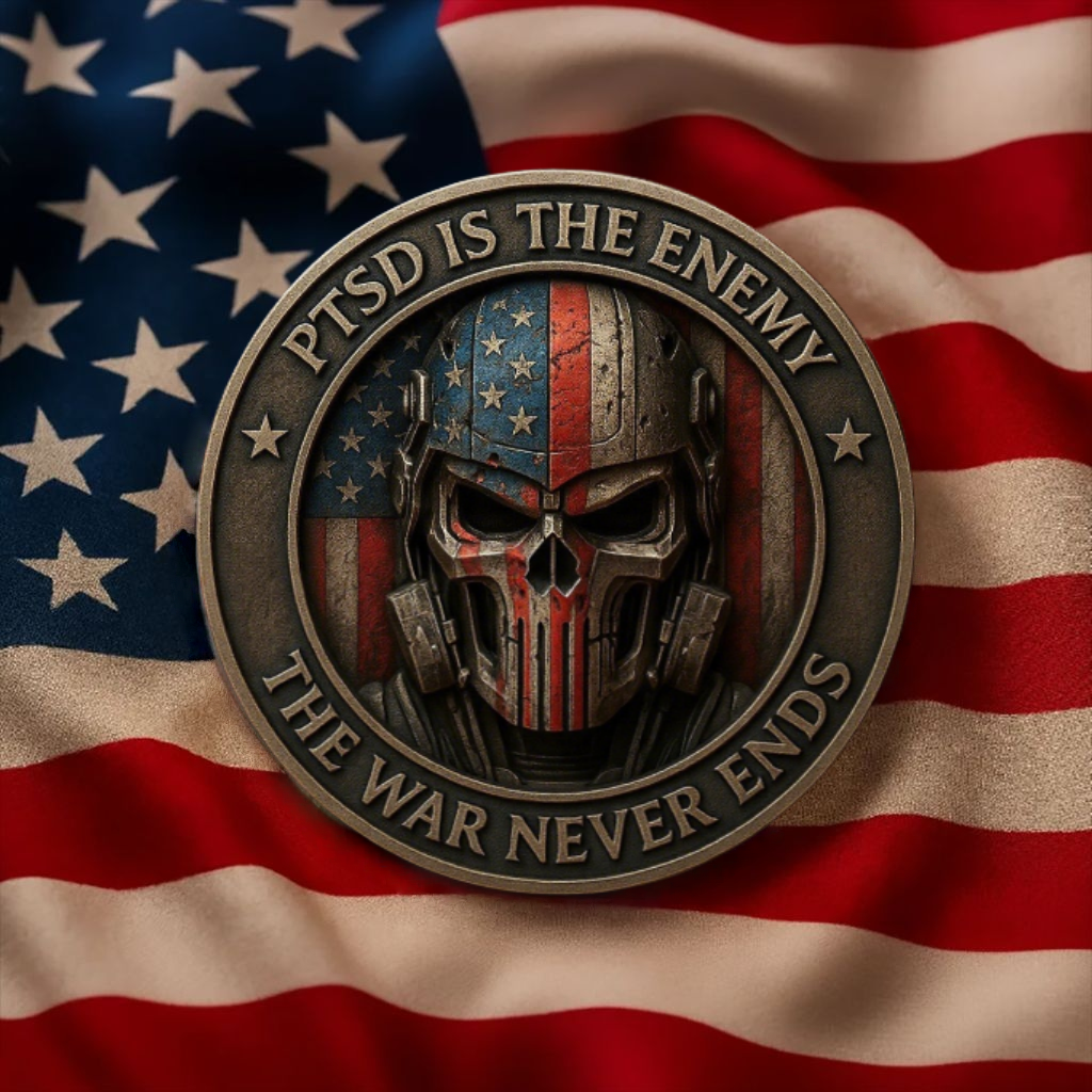 ⚡️Flash Sale 60% OFF - 🎖️PTSD Awareness Veterans Challenge Coin