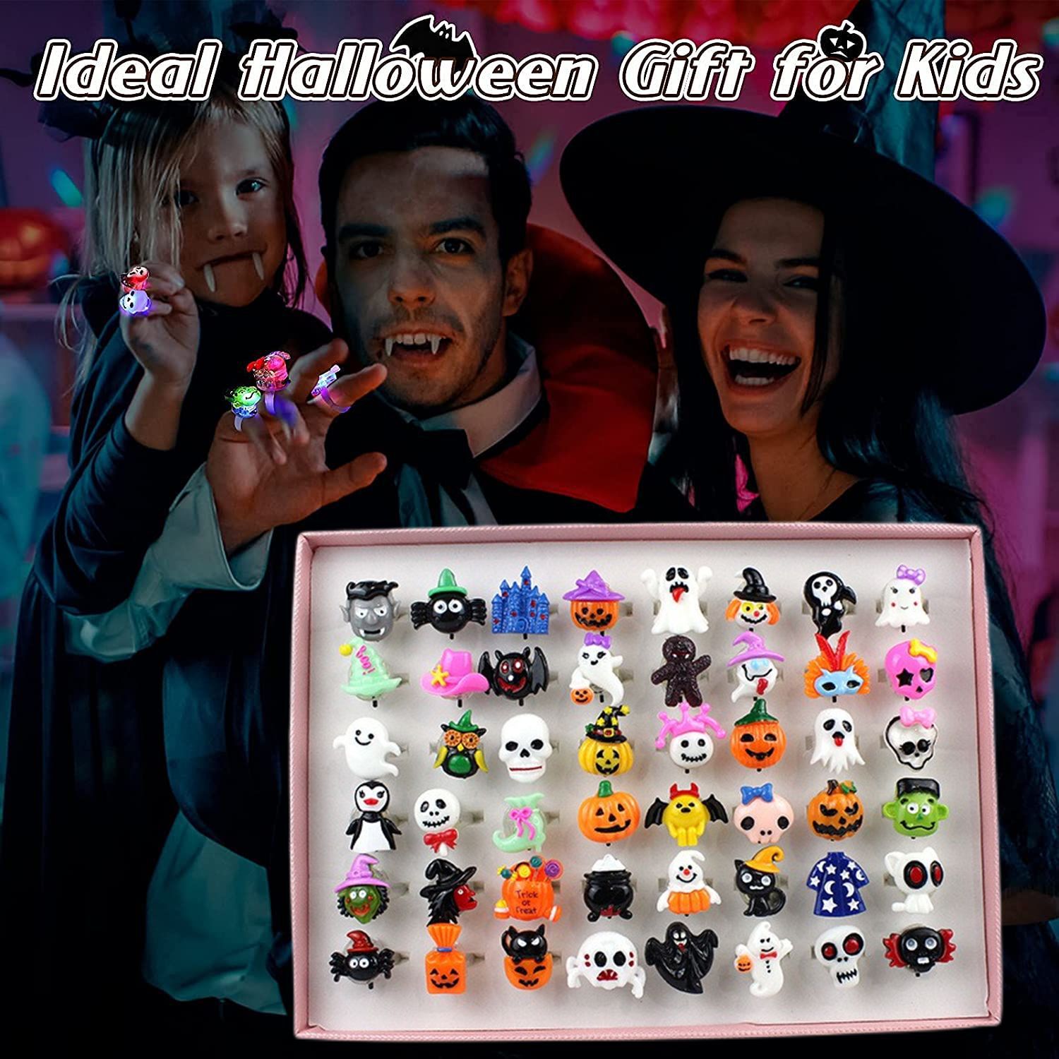 ⏰LAST DAY SALE 50% OFF💥🎁LED Light Halloween Glowing Ring