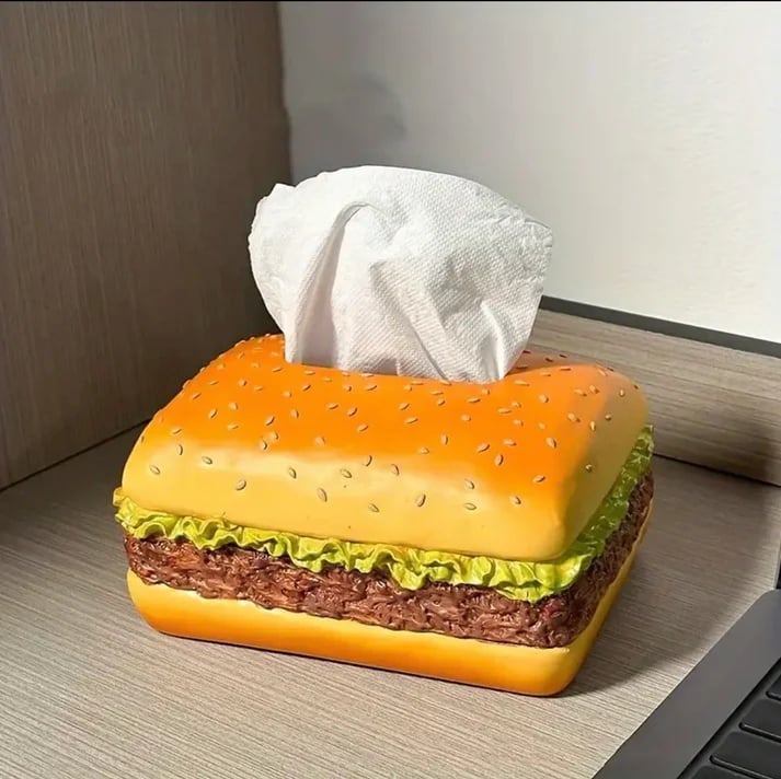 🔥Last Day Promotion - 60% OFF🎁🍔Funny Hamburger Magnetic Tissue Box📦