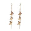 🌊Summer Hot Sale 48% OFF🌊 -Gold Plated Dainty Vivid Butterfly Tassel Earrings