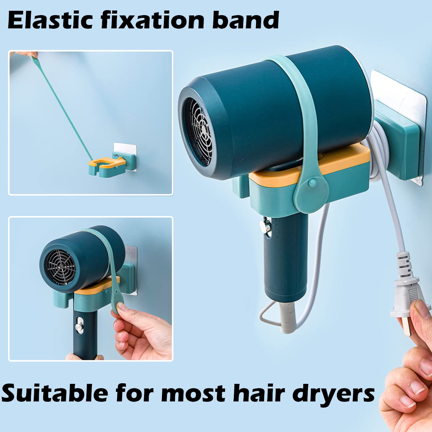 (🔥LAST DAY SALE-48% OFF) Rotatable Wall Mounted Hair Dryer Holder