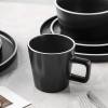 Stone Lain Coupe Dinnerware Set, Service For 4, Black Matte