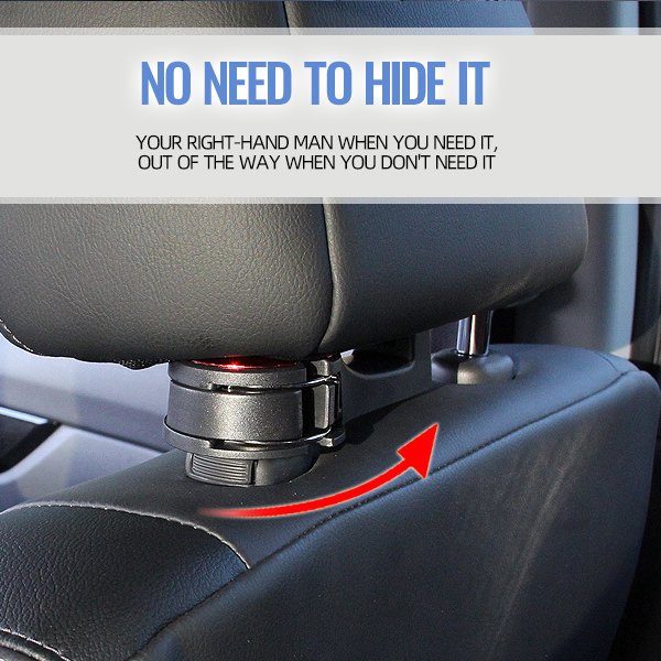 CAR SEAT BACK HIDDEN HANGER