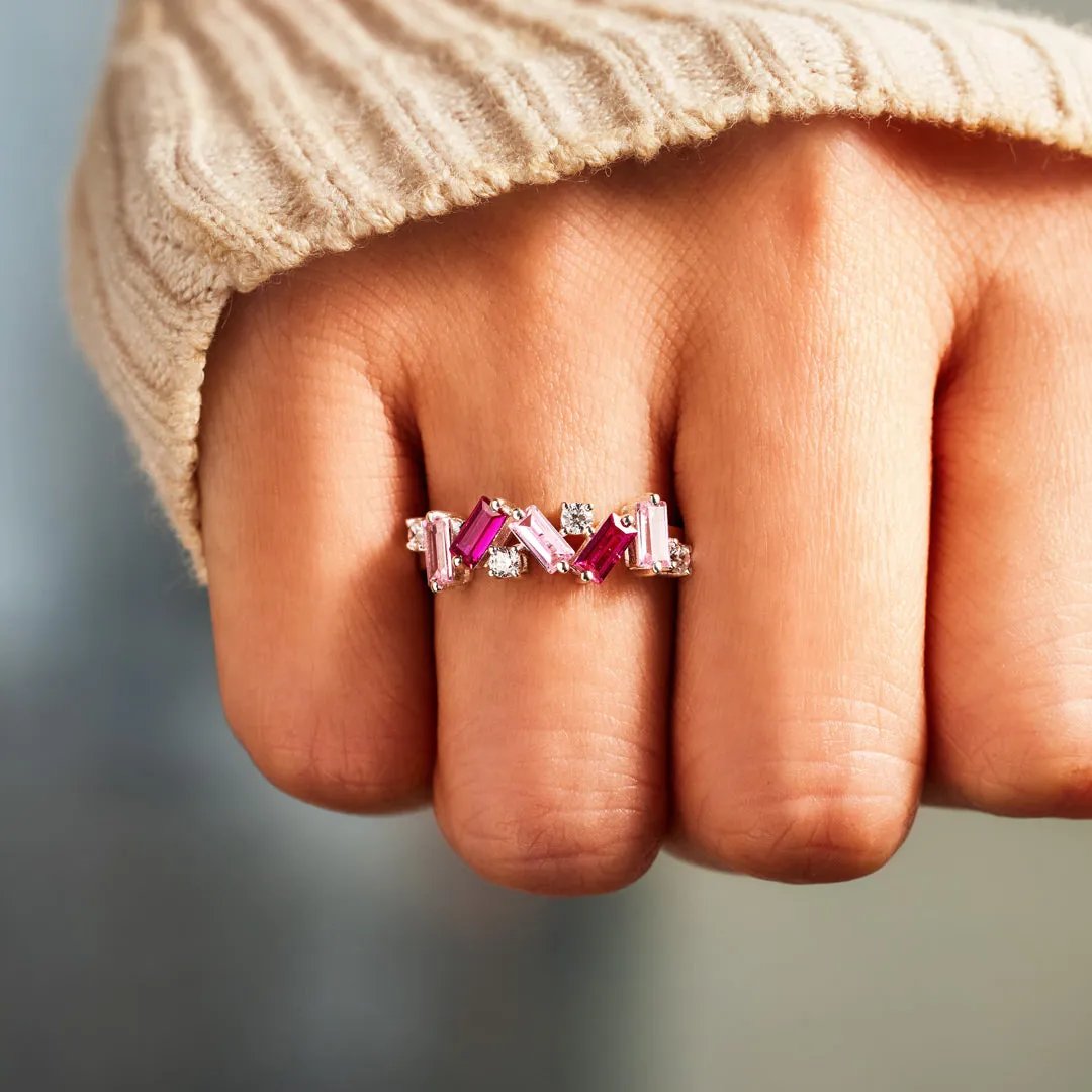 🎗️For Self - I Am Enough Pink Diamond Ring