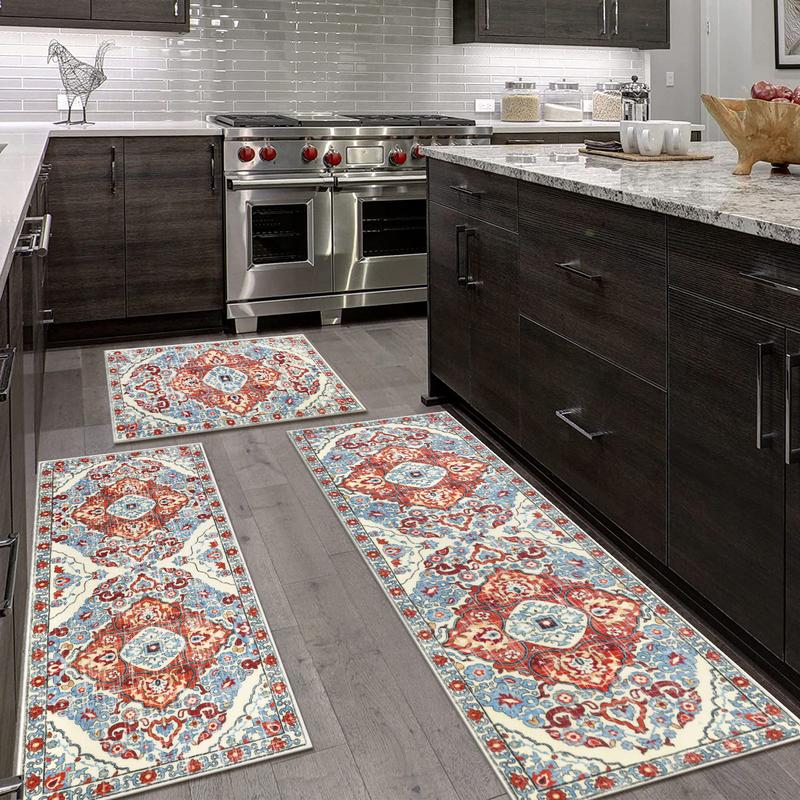 🎁TikTok Last Day Sale - 70% OFF🔥Boho Washable Kitchen Rugs Sets of 3 - Non Slip Kitchen Rugs