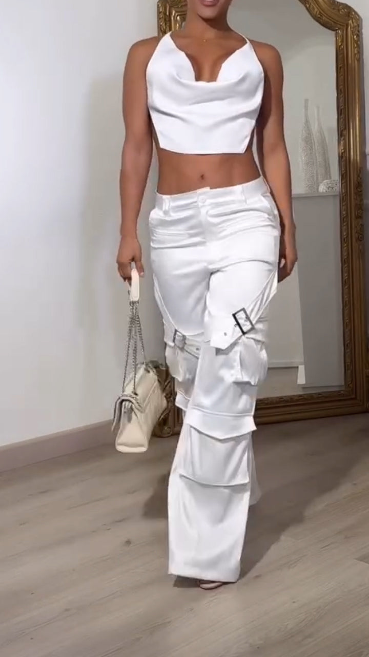 Women's Suspender Top + Pants Casual Suit