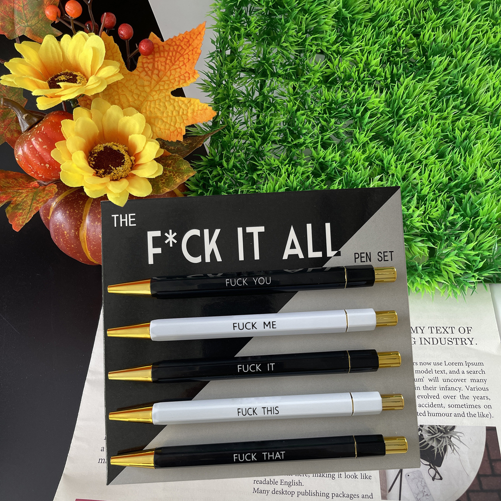 50% OFF-🔥 Fxxk It All Pen Set (Buy 2 Get 1 Free)