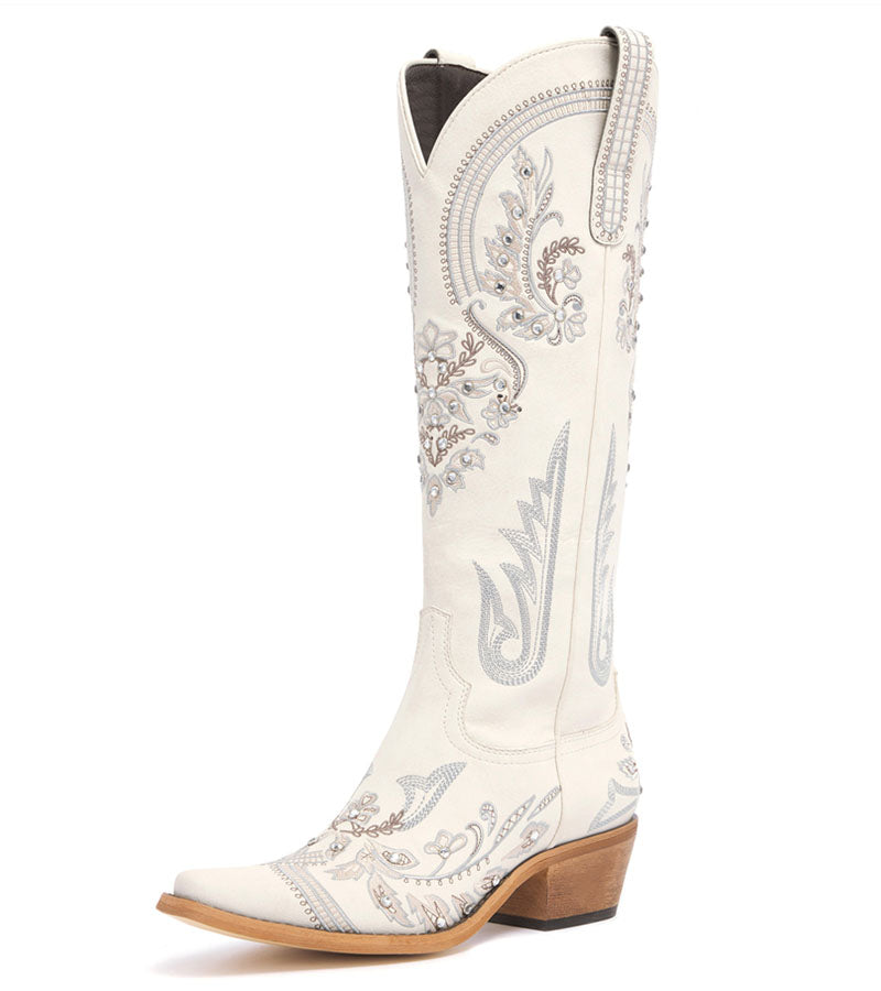 Embroidered Rhinestone Cowgirl Boots