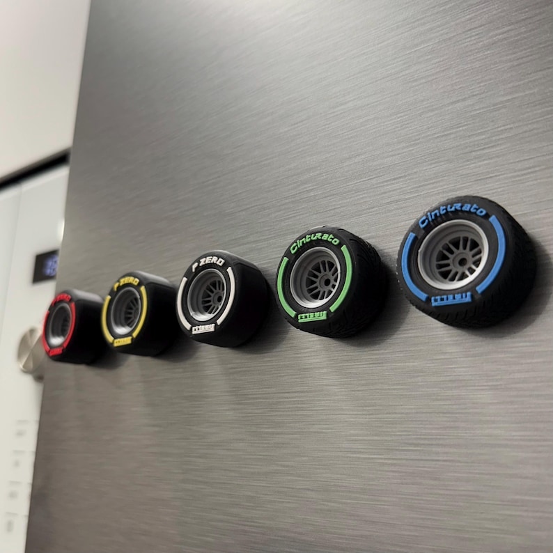 🎁TikTok Last Day Sale - 70% OFF✨Formula 1 Tire Fridge Magnets Full Set – 18” & 13” Replica F1 Tires
