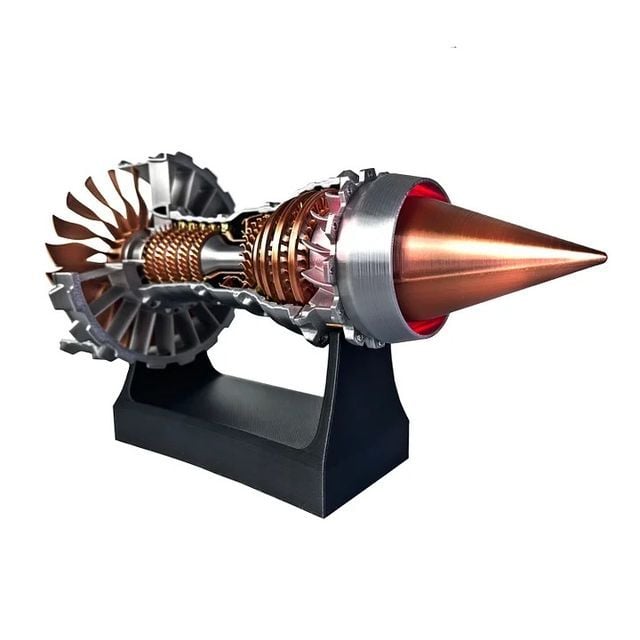 ✈️1/25 Simulation Aircraft Turbojet Engine Rotatable Model