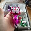 Hand Blown Glass Cat Christmas Tree Ornament