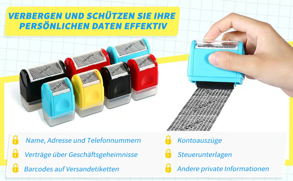 🔥Letzter Tag Verkauf 49% Rabatt📝Sicherheits-Rollenstempel zum Schutz deiner Privatsphäre