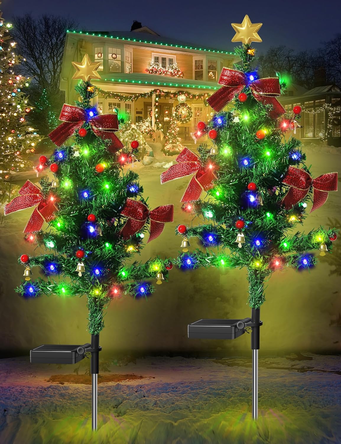 🎄Christmas Sale - 70% OFF🎄Solar Christmas Trees Lights Outdoor Decoration Waterproof 🎉Buy 3 Get 1 Free🎁