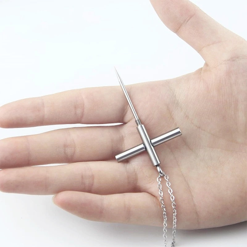 (🔥Early Christmas Sale - 49% OFF)Cross Self-Defense Necklace