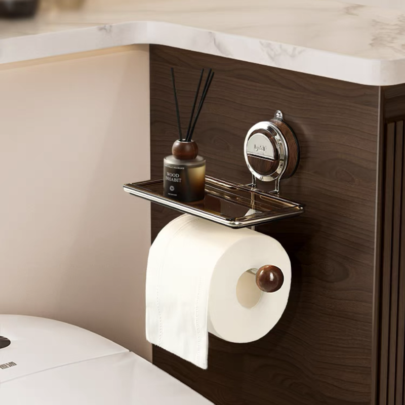 💥LAST DAY SALE 50% OFF💥No Drilling Suction Stainless Steel Toilet Paper Holder