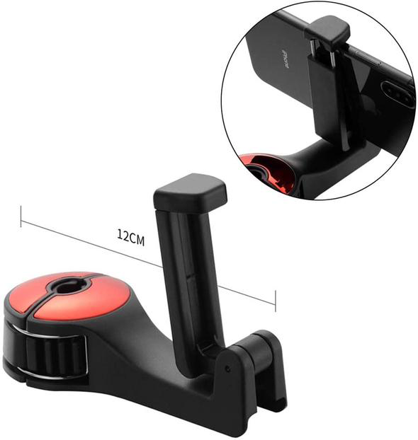 (🔥2023 New Year Promotion-48%OFF)2 in 1 Car Seat Phone Mount & Hook Hanger(Buy 4 get Free shipping)