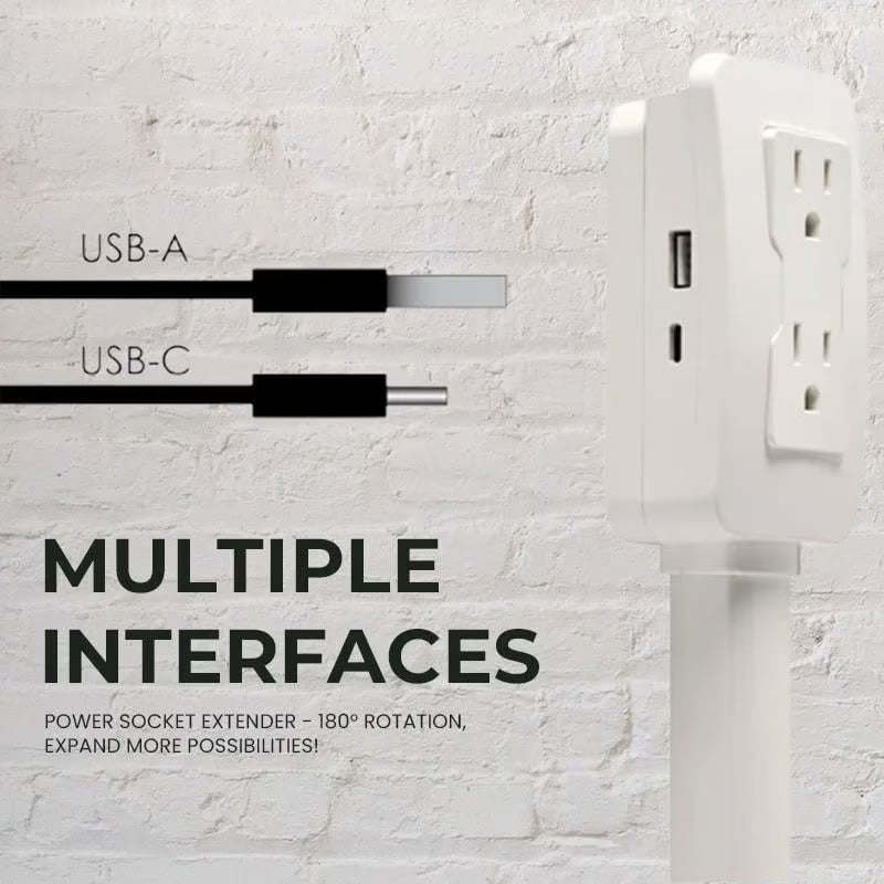 🔥2025 New Arrival - 49% OFF🔥Retractable and rotatable Electrical Outlet Extender