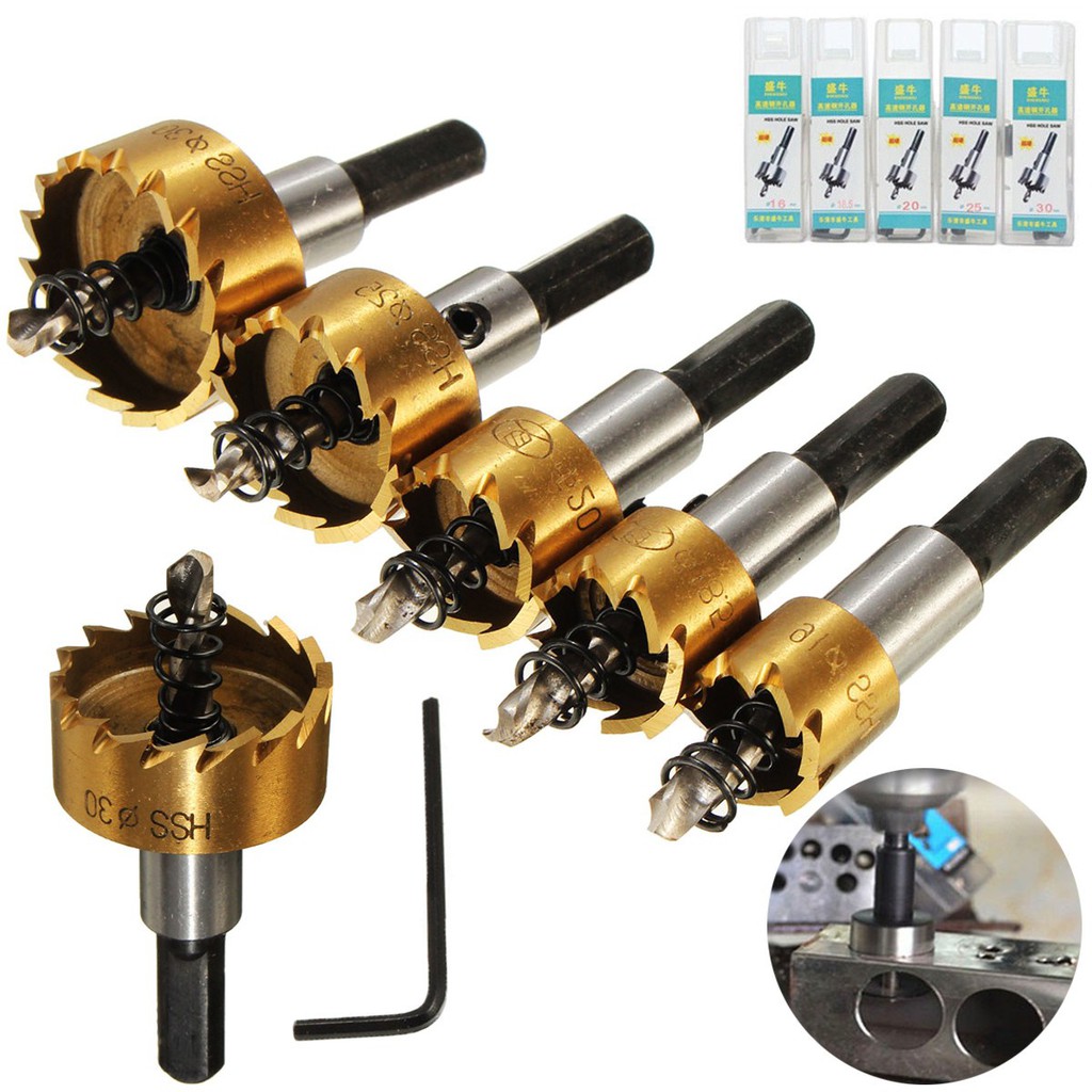 (🌲Early Christmas Sale- SAVE 48% OFF)5 Pcs Set HSS Drill Bit Hole Saw(BUY 2 GET FREE SHIPPING)
